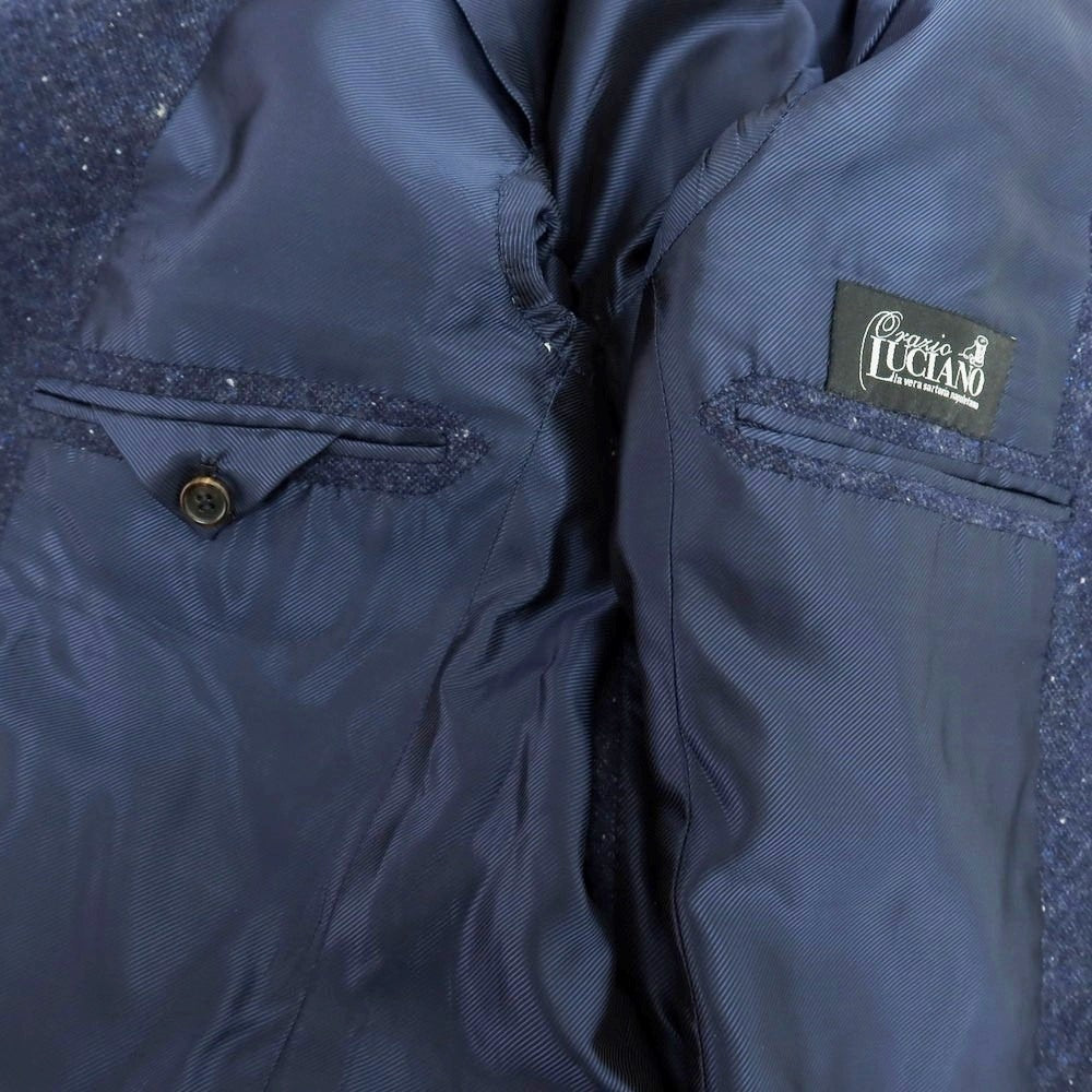 【中古】オラッツィオ ルチアーノ Orazio Luciano カシミヤ 3B テーラードジャケット ライトネイビー【 48 】【 状態ランクB 】【 メンズ 】