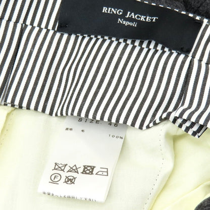 【中古】リングヂャケット RING JACKET ウール ドレススラックスパンツ ダークグレー【 46 】【 状態ランクB 】【 メンズ 】