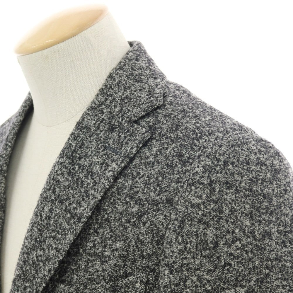 【中古】リングヂャケット RING JACKET ウールアルパカナイロン 3B カジュアルジャケット ブラックxホワイト【 サイズ44 】【 状態ランクB 】【 メンズ 】 [APD]