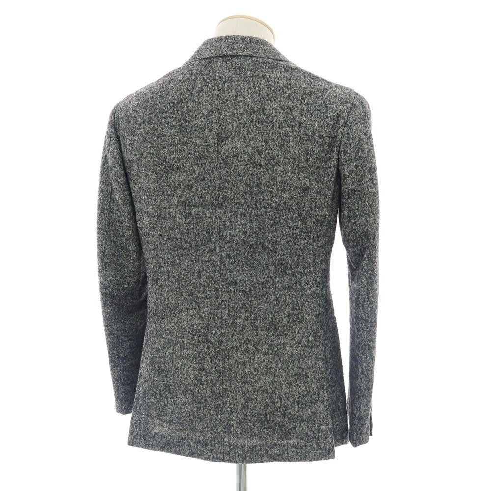 【中古】リングヂャケット RING JACKET ウールアルパカナイロン 3B カジュアルジャケット ブラックxホワイト【 サイズ44 】【 状態ランクB 】【 メンズ 】 [APD]