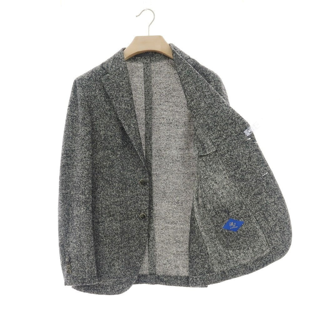 【中古】リングヂャケット RING JACKET ウールアルパカナイロン 3B カジュアルジャケット ブラックxホワイト【 サイズ44 】【 状態ランクB 】【 メンズ 】 [APD]