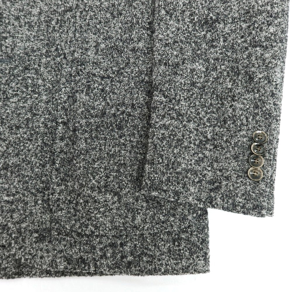 【中古】リングヂャケット RING JACKET ウールアルパカナイロン 3B カジュアルジャケット ブラックxホワイト【 サイズ44 】【 状態ランクB 】【 メンズ 】 [APD]