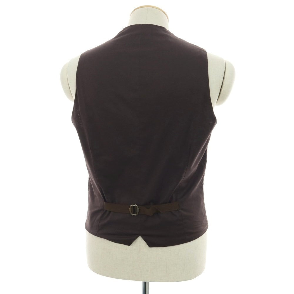 【中古】タリアトーレ TAGLIATORE BRIAN/F ウールポリウレタン カジュアル系ジレ ベスト ブラウン【 44 】【 状態ランクB 】【 メンズ 】