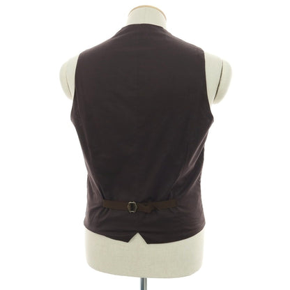 【中古】タリアトーレ TAGLIATORE BRIAN/F ウールポリウレタン カジュアル系ジレ ベスト ブラウン【 44 】【 状態ランクB 】【 メンズ 】