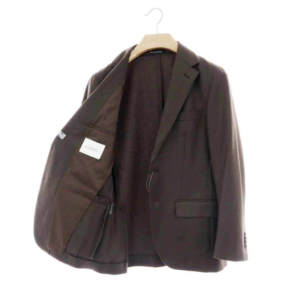 【中古】グリーンレーベルリラクシング green label relaxing ウール 2B テーラードジャケット ダークアッシュブラウン【サイズ44】【 状態ランクB 】【 メンズ 】[BPD]
