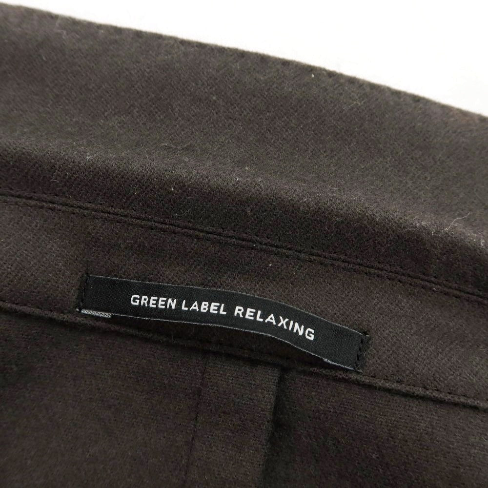 【中古】グリーンレーベルリラクシング green label relaxing ウール 2B テーラードジャケット ダークアッシュブラウン【サイズ44】【 状態ランクB 】【 メンズ 】[BPD]