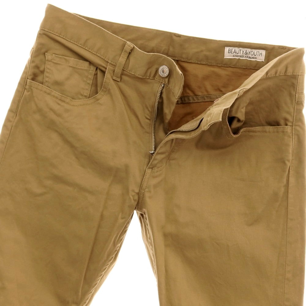 【中古】ビューティアンドユースユナイテッドアローズ BEAUTY&amp;YOUTH UNITED ARROWS ストレッチ コットン 5ポケットパンツ ベージュ【サイズM】【 状態ランクB 】【 メンズ 】