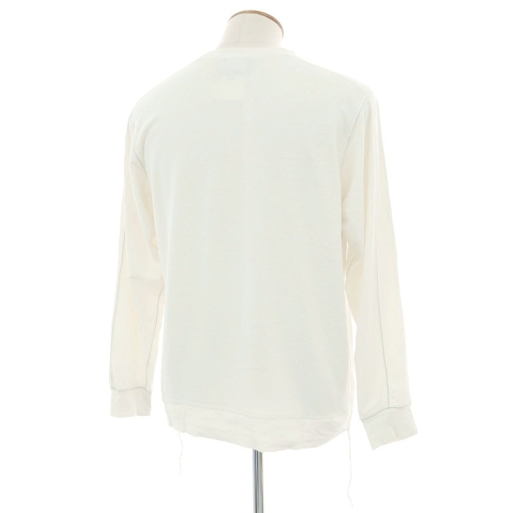 【中古】ビームスプラス BEAMS PLUS ヘンプコットン 長袖Ｔシャツ ホワイト【 Ｍ 】【 状態ランクC 】【 メンズ 】