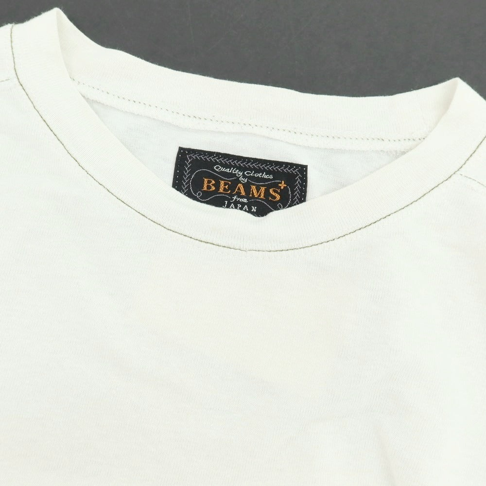 【中古】ビームスプラス BEAMS PLUS ヘンプコットン 長袖Ｔシャツ ホワイト【 Ｍ 】【 状態ランクC 】【 メンズ 】