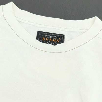 【中古】ビームスプラス BEAMS PLUS ヘンプコットン 長袖Ｔシャツ ホワイト【 Ｍ 】【 状態ランクC 】【 メンズ 】