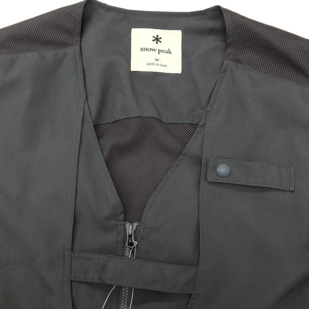 【中古】スノーピーク snowpeak ポリエステル インセクトシールド メッシュベスト グレー【サイズM】【 状態ランクB 】【 メンズ 】