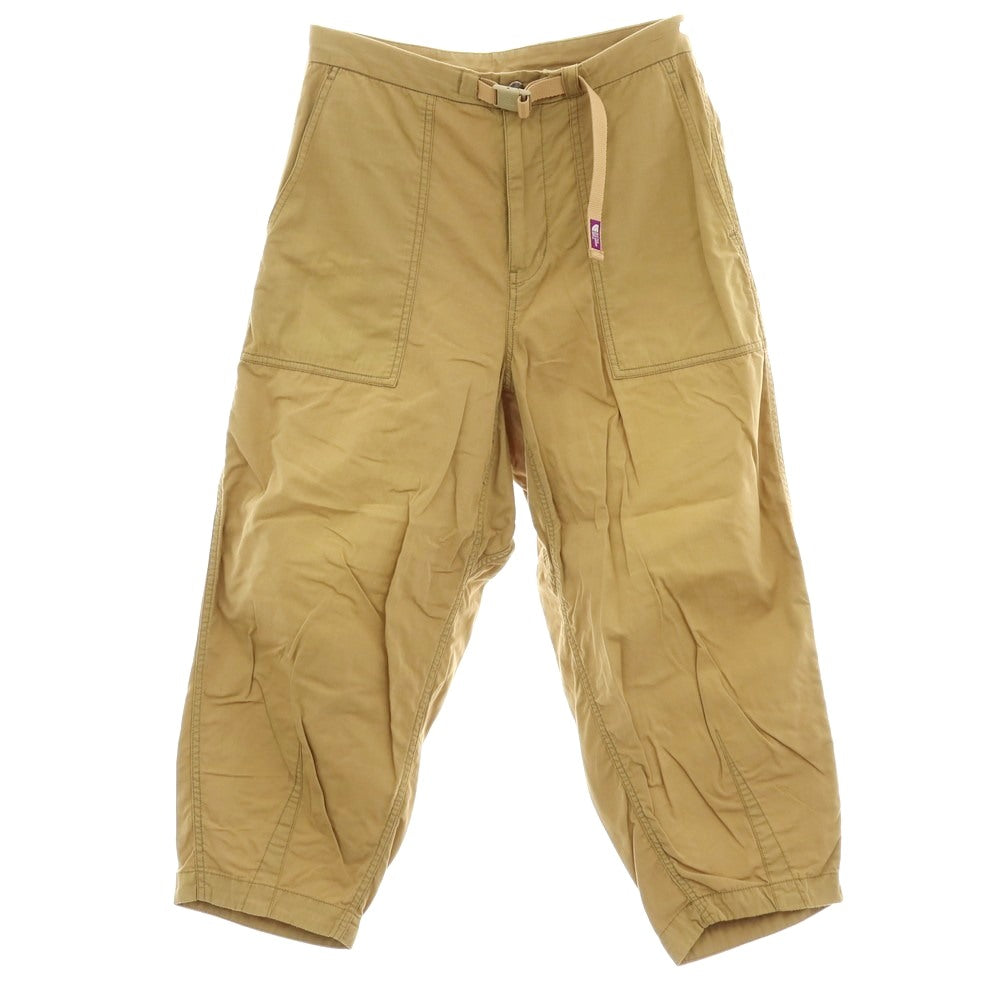 【中古】ザノースフェイスパープルレーベル THE NORTH FACE PURPLE LABEL リップストップ コットンナイロン ワイドクロップドパンツ ベージュ【サイズ30】【 状態ランクB 】【 メンズ 】
