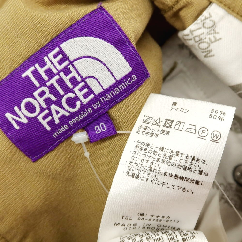 【中古】ザノースフェイスパープルレーベル THE NORTH FACE PURPLE LABEL リップストップ コットンナイロン ワイドクロップドパンツ ベージュ【 30 】【 状態ランクB 】【 メンズ 】 []