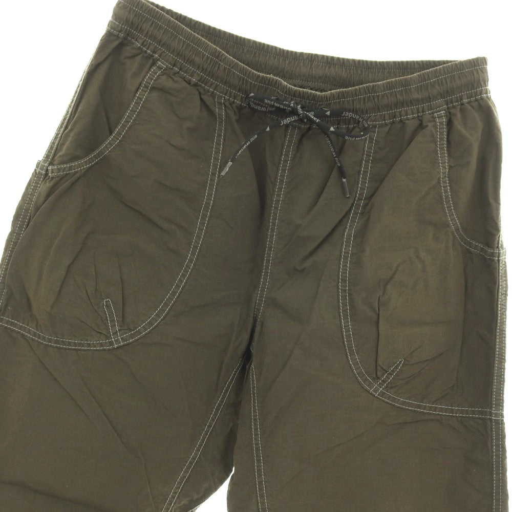 【中古】アンドワンダー and wander リップストップ コットンナイロン イージーパンツ カーキ【サイズ3】【 状態ランクB 】【 メンズ 】