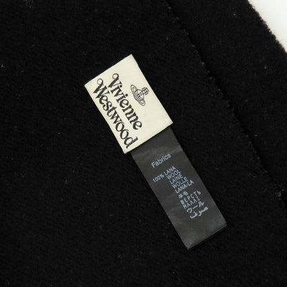 【中古】ヴィヴィアンウエストウッド Vivienne Westwood ウール マフラー ブラック【 状態ランクB 】【 ユニセックス 】