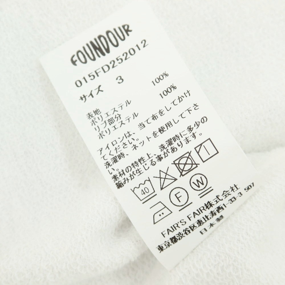 【中古】ファウンダ FOUNDOUR 2025年秋冬 スウェット ホワイト【 3 】【 状態ランクB 】【 メンズ 】