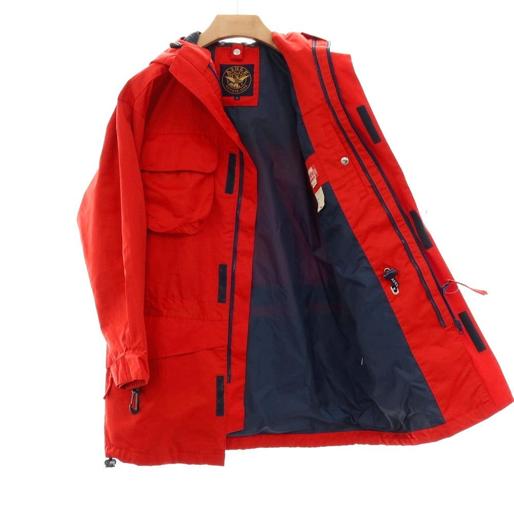 【中古】エーグル AIGLE ポリエステル フーデッドコート レッド【サイズS】【 状態ランクC 】【 メンズ 】[CPD]