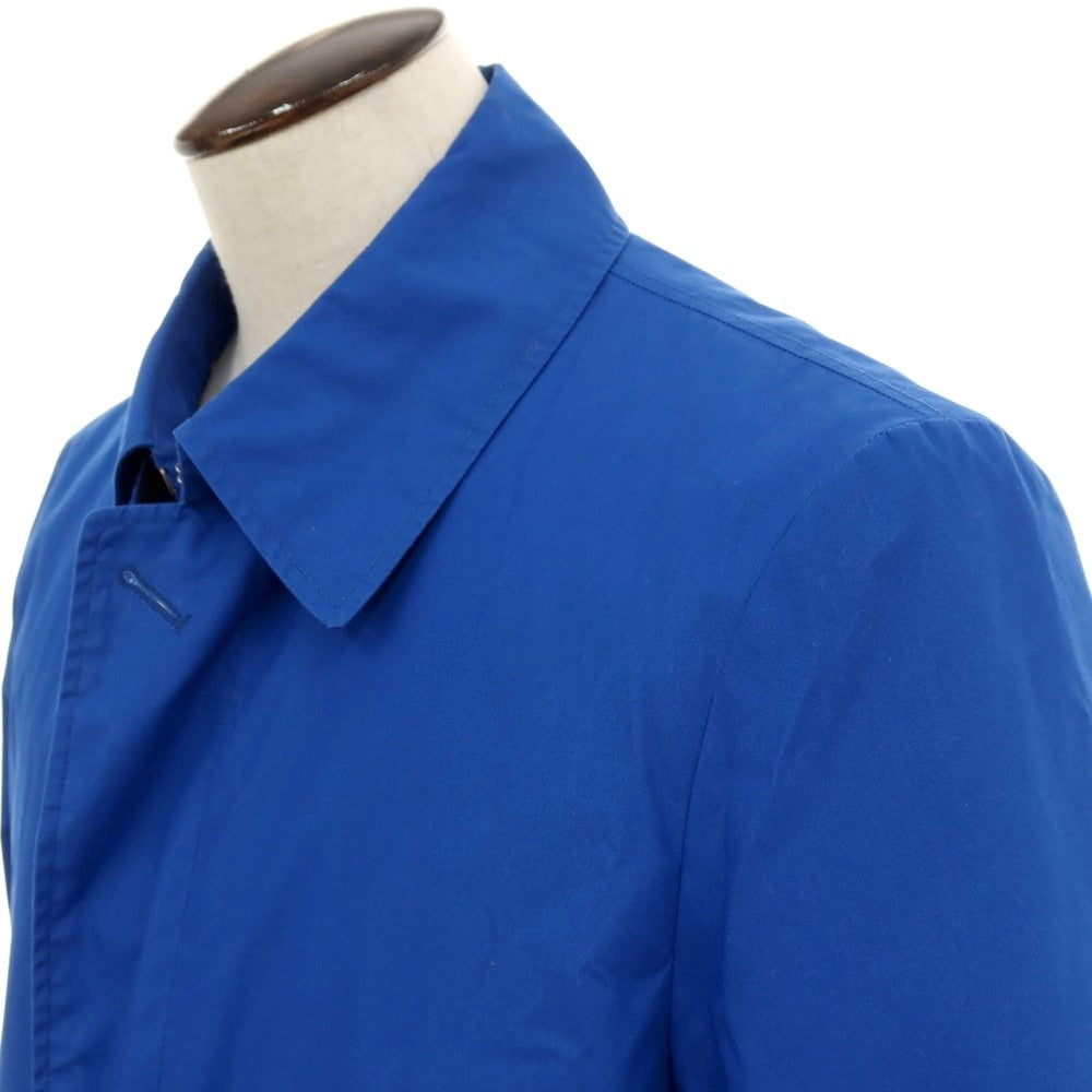 【中古】テイジンメンズショップ TEIJIN MENS SHOP ポリエステルコットン ステンカラーコート ブルー【サイズLL】【 状態ランクC 】【 メンズ 】