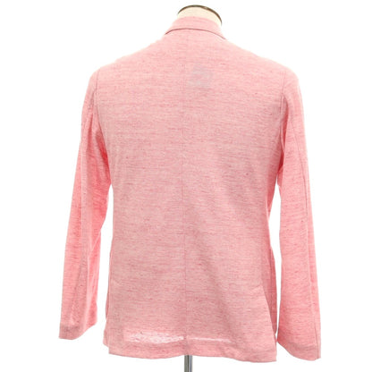 【中古】【未使用】ダックス DAKS リネンポリエステルコットン ジャージー 2B テーラードジャケット ピンク【サイズL】【 状態ランクS 】【 メンズ 】