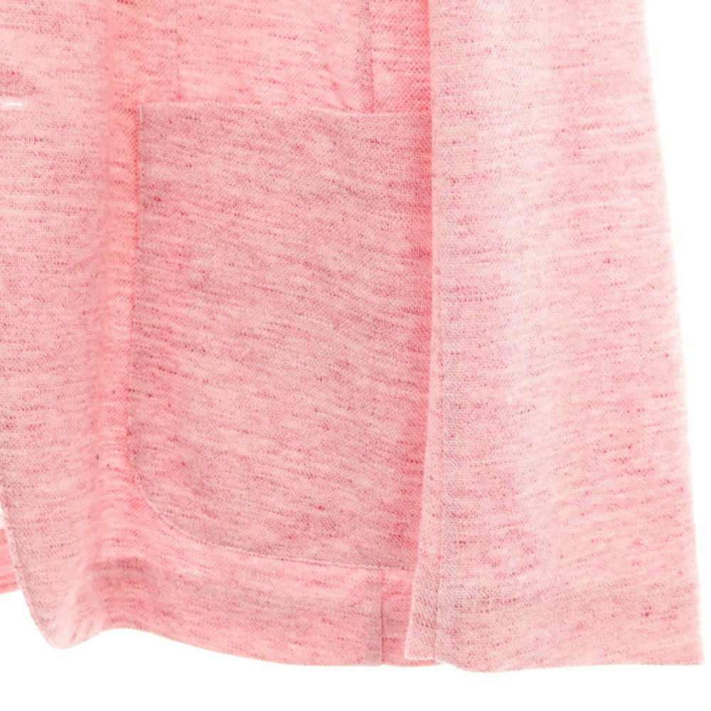 【中古】【未使用】ダックス DAKS リネンポリエステルコットン ジャージー 2B テーラードジャケット ピンク【サイズL】【 状態ランクS 】【 メンズ 】