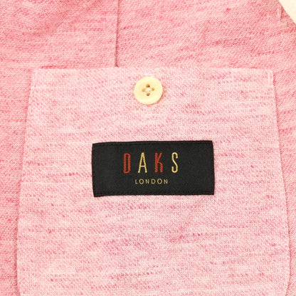 【中古】【未使用】ダックス DAKS リネンポリエステルコットン ジャージー 2B テーラードジャケット ピンク【サイズL】【 状態ランクS 】【 メンズ 】