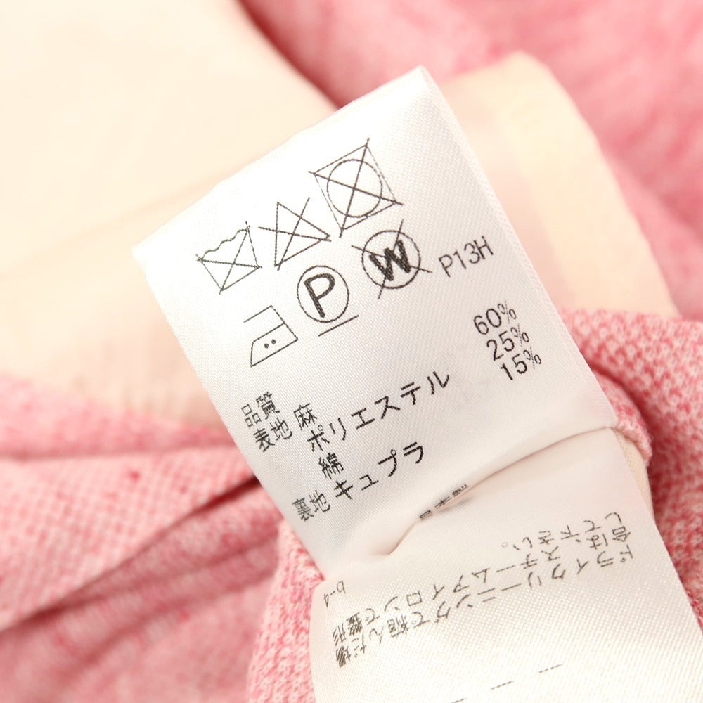 【中古】【未使用】ダックス DAKS リネンポリエステルコットン ジャージー 2B テーラードジャケット ピンク【サイズL】【 状態ランクS 】【 メンズ 】