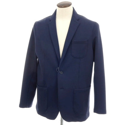 【中古】ビームスハート BEAMS HEART ストレッチ ポリエステルレーヨン ダンボールニット 2B カジュアルジャケット ネイビー【サイズXL】【 状態ランクB 】【 メンズ 】