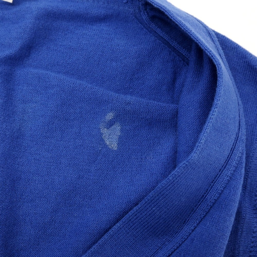 【中古】ビームスハート BEAMS HEART ハイゲージ コットンシルク ニットベスト ブルー【サイズXL】【 状態ランクB 】【 メンズ 】