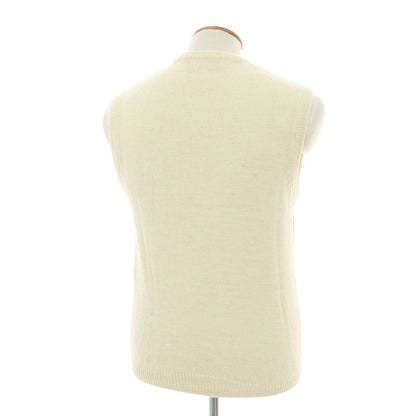 【中古】ジム gim ウール アーガイル柄 ニットベスト アイボリーxマルチカラー【 M 】【 状態ランクB 】【 メンズ 】