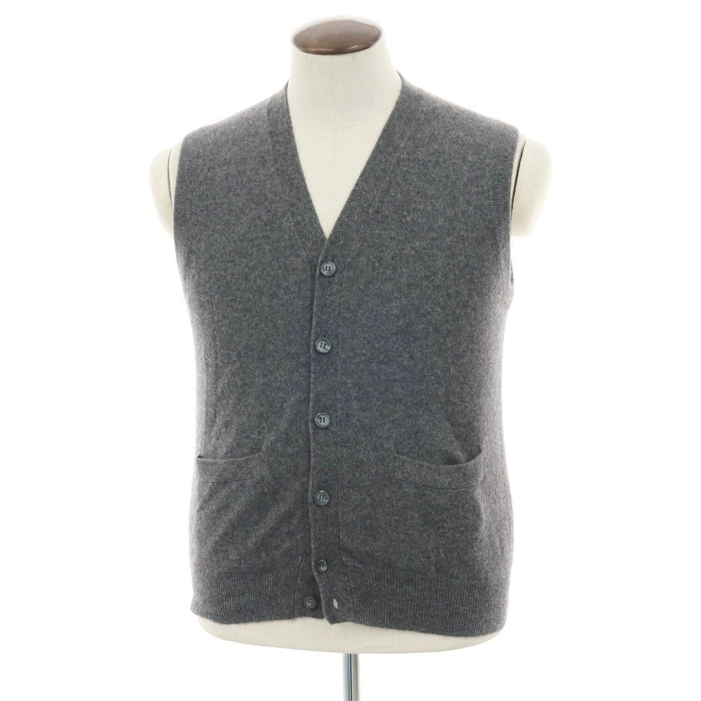 【中古】コルシーニ corsini ハイゲージカシミヤ ニットベスト カーディガン グレー【 L 】【 状態ランクC 】【 メンズ 】