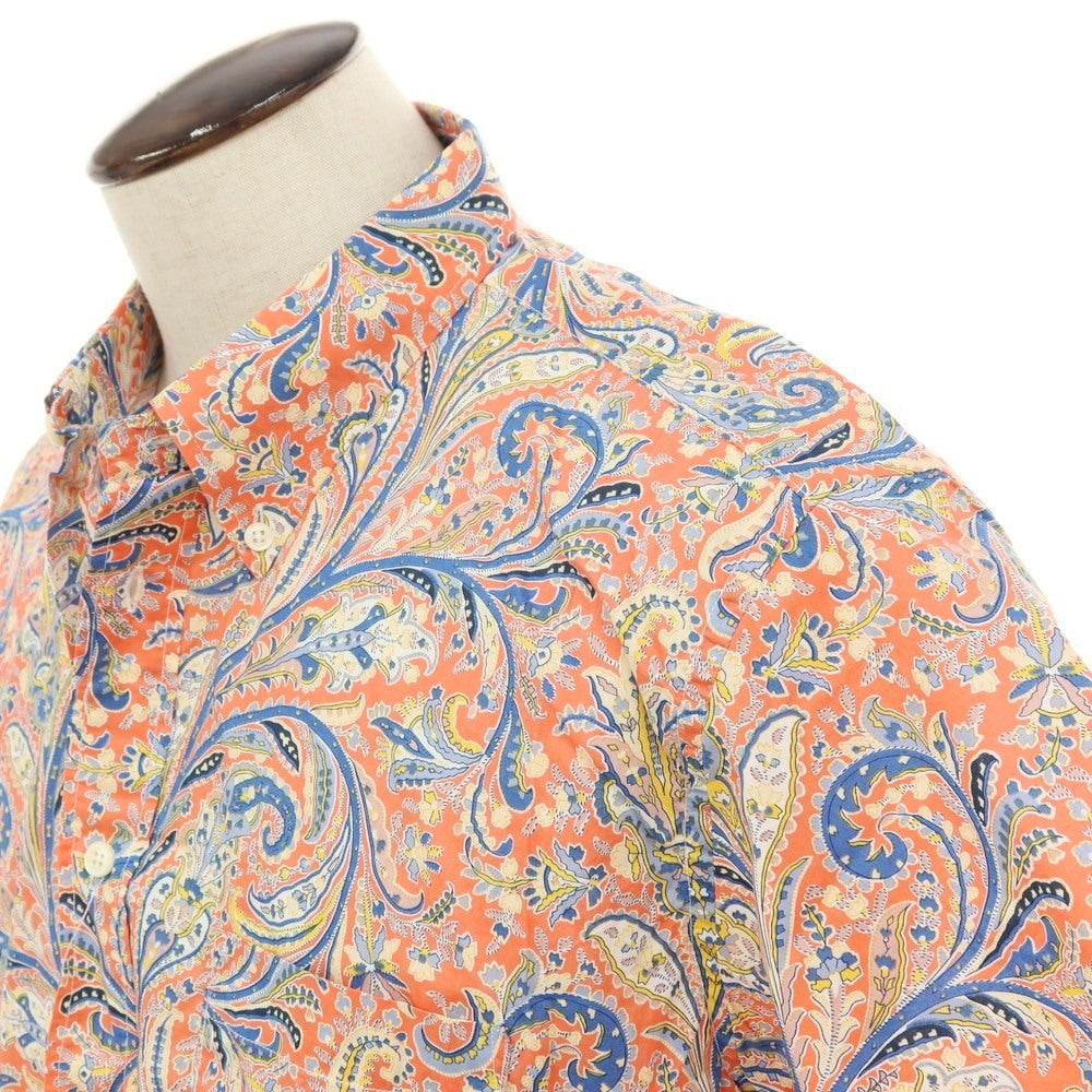【中古】センティネル ディサイド SENTINEL DECIDE コットン ペイズリー プリント ボタンダウン 半袖シャツ オレンジ【サイズ50】【 状態ランクB 】【 メンズ 】