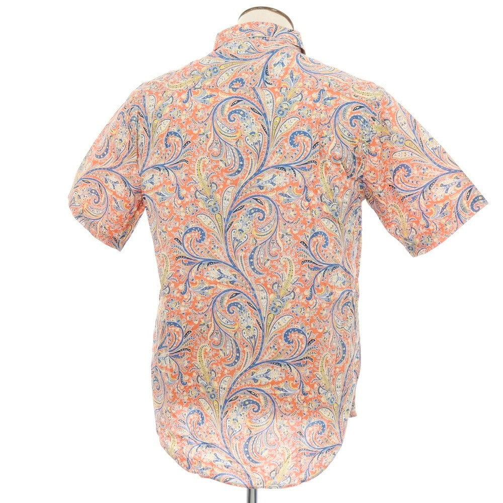 【中古】センティネル ディサイド SENTINEL DECIDE コットン ペイズリー プリント ボタンダウン 半袖シャツ オレンジ【サイズ50】【 状態ランクB 】【 メンズ 】