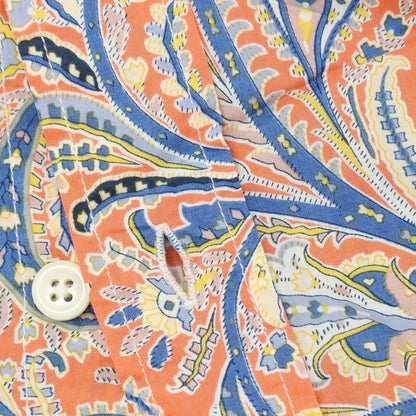 【中古】センティネル ディサイド SENTINEL DECIDE コットン ペイズリー プリント ボタンダウン 半袖シャツ オレンジ【サイズ50】【 状態ランクB 】【 メンズ 】