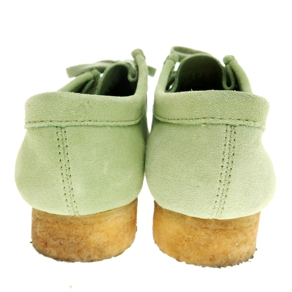 【中古】クラークス Clarks スエード ワラビーシューズ ライトグリーン【 UK7 】【 状態ランクB 】【 メンズ 】