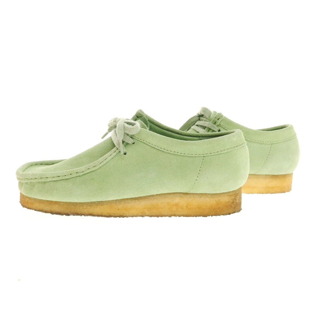 【中古】クラークス Clarks スエード ワラビーシューズ ライトグリーン【 UK7 】【 状態ランクB 】【 メンズ 】