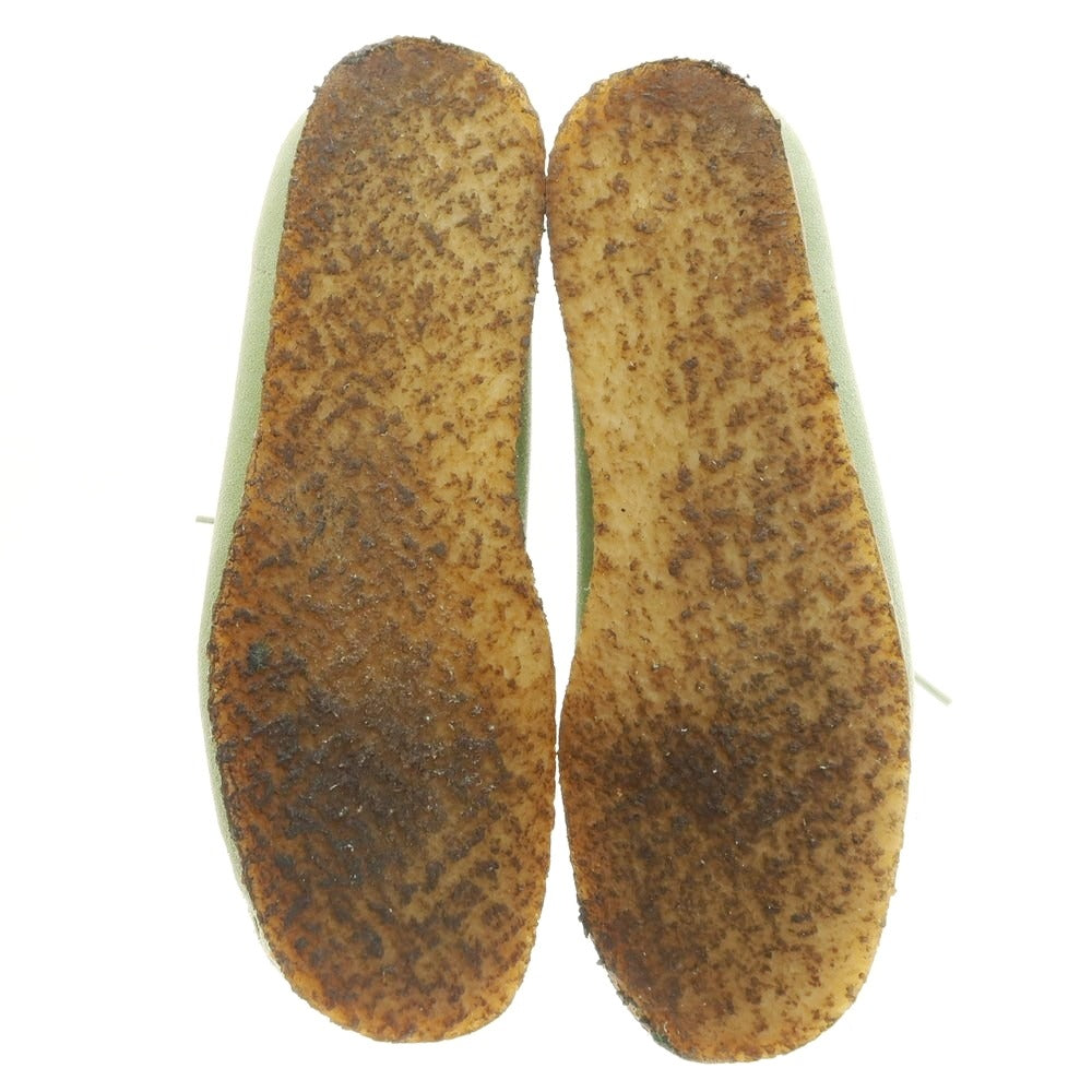 【中古】クラークス Clarks スエード ワラビーシューズ ライトグリーン【 UK7 】【 状態ランクB 】【 メンズ 】