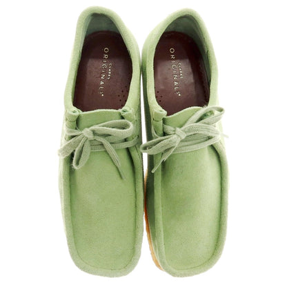 【中古】クラークス Clarks スエード ワラビーシューズ ライトグリーン【 UK7 】【 状態ランクB 】【 メンズ 】