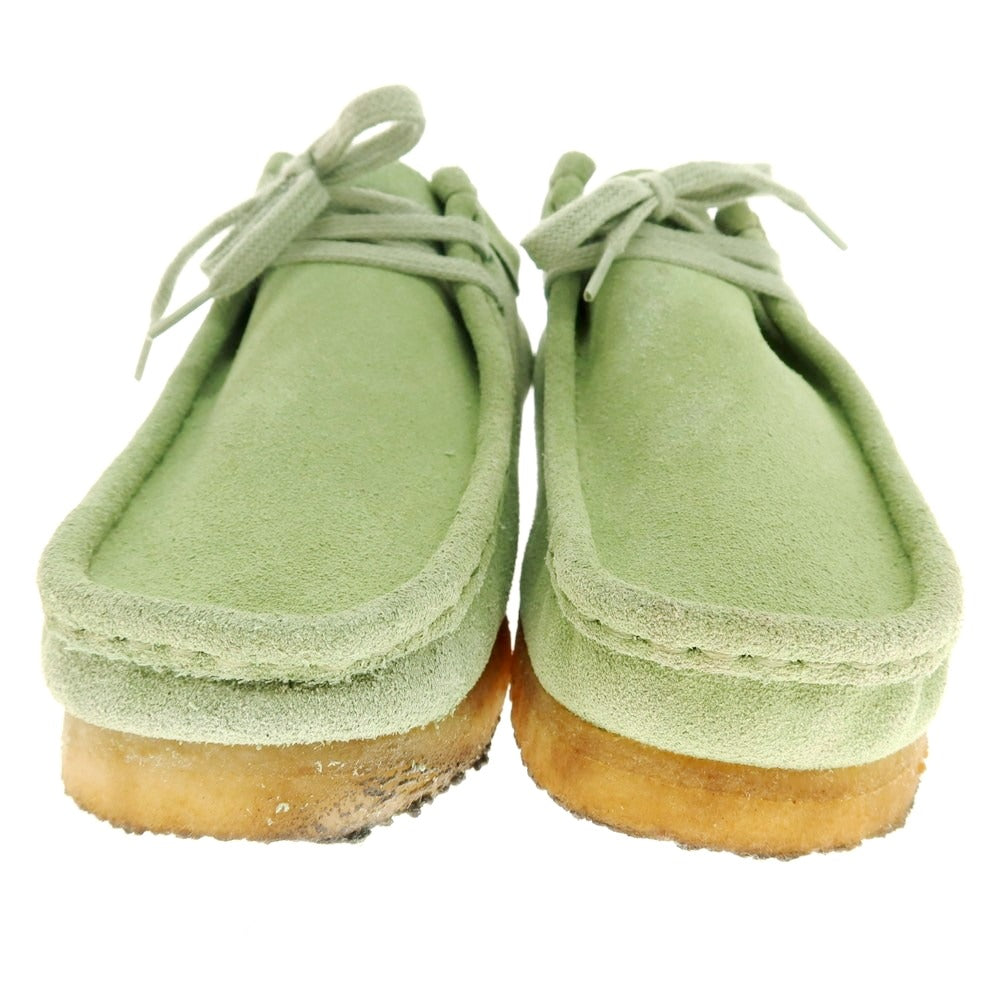 【中古】クラークス Clarks スエード ワラビーシューズ ライトグリーン【 UK7 】【 状態ランクB 】【 メンズ 】