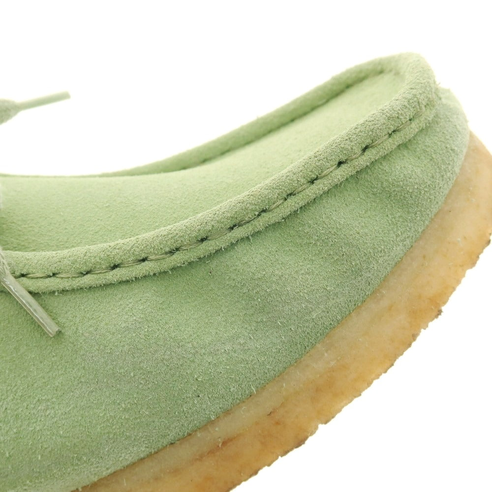 【中古】クラークス Clarks スエード ワラビーシューズ ライトグリーン【 UK7 】【 状態ランクB 】【 メンズ 】