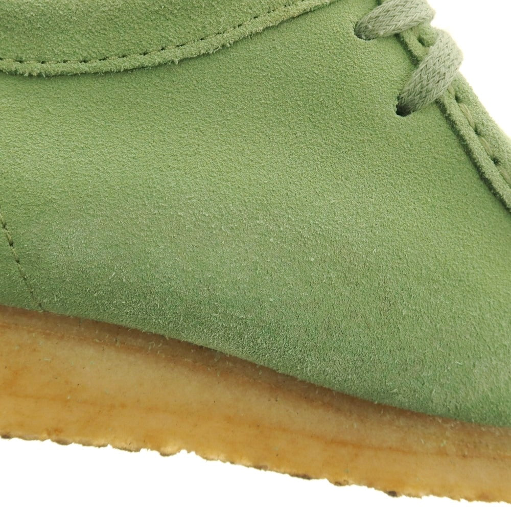 【中古】クラークス Clarks スエード ワラビーシューズ ライトグリーン【 UK7 】【 状態ランクB 】【 メンズ 】