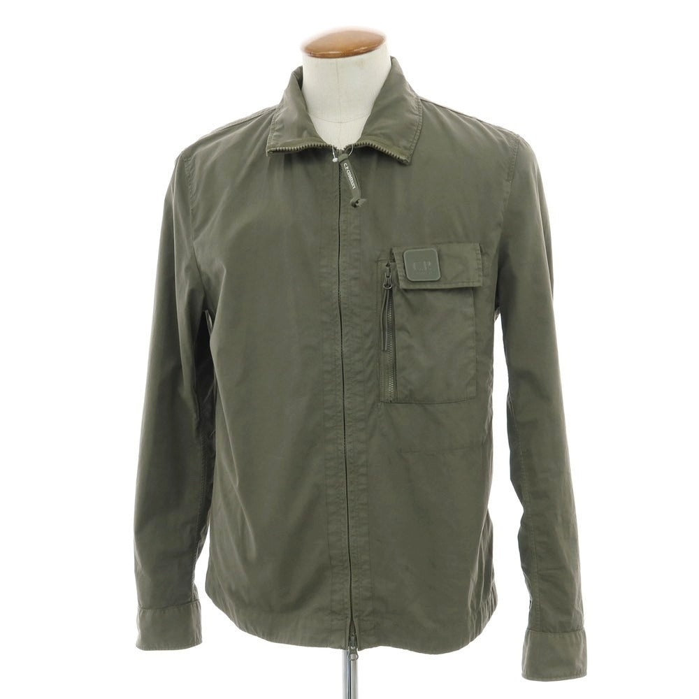 【中古】シーピーカンパニー C.P.Company コットン ジップアップ シャツブルゾン オリーブ【 M 】【 状態ランクC 】【 メンズ 】
