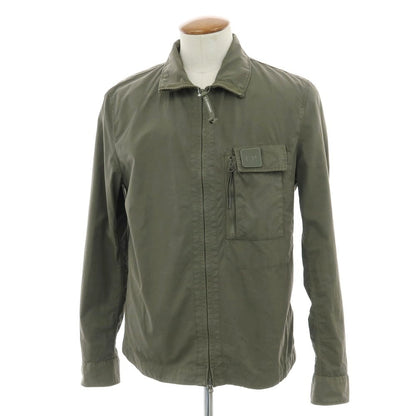 【中古】シーピーカンパニー C.P.Company コットン ジップアップ シャツブルゾン オリーブ【 M 】【 状態ランクC 】【 メンズ 】