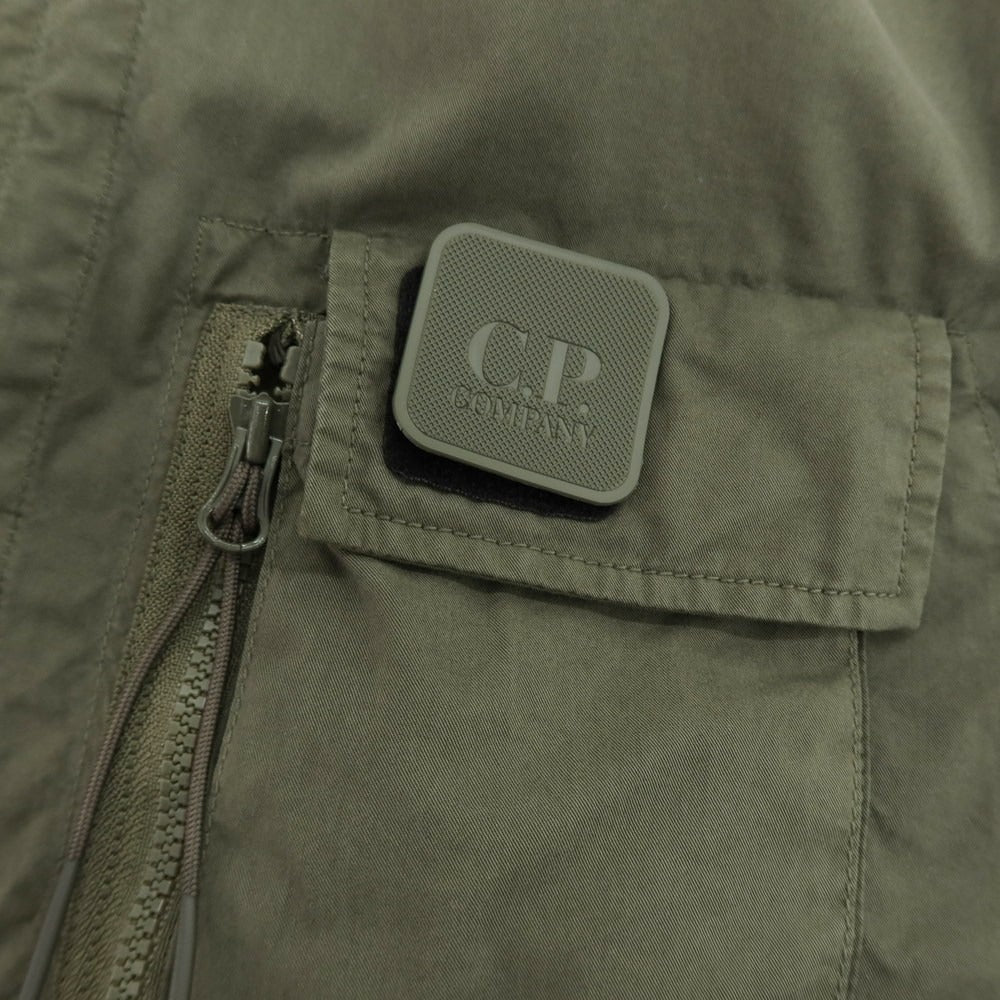 【中古】シーピーカンパニー C.P.Company コットン ジップアップ シャツブルゾン オリーブ【 M 】【 状態ランクC 】【 メンズ 】