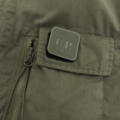 【中古】シーピーカンパニー C.P.Company コットン ジップアップ シャツブルゾン オリーブ【 M 】【 状態ランクC 】【 メンズ 】