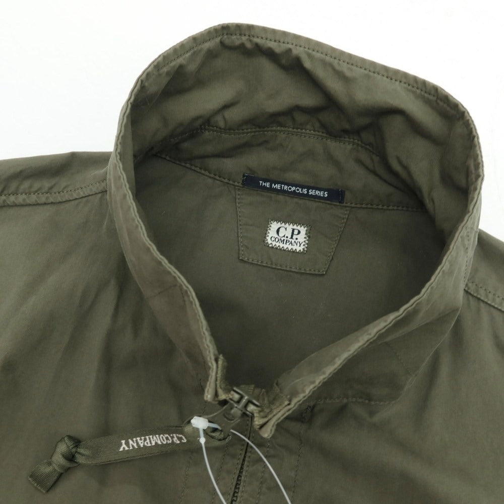 【中古】シーピーカンパニー C.P.Company コットン ジップアップ シャツブルゾン オリーブ【 M 】【 状態ランクC 】【 メンズ 】