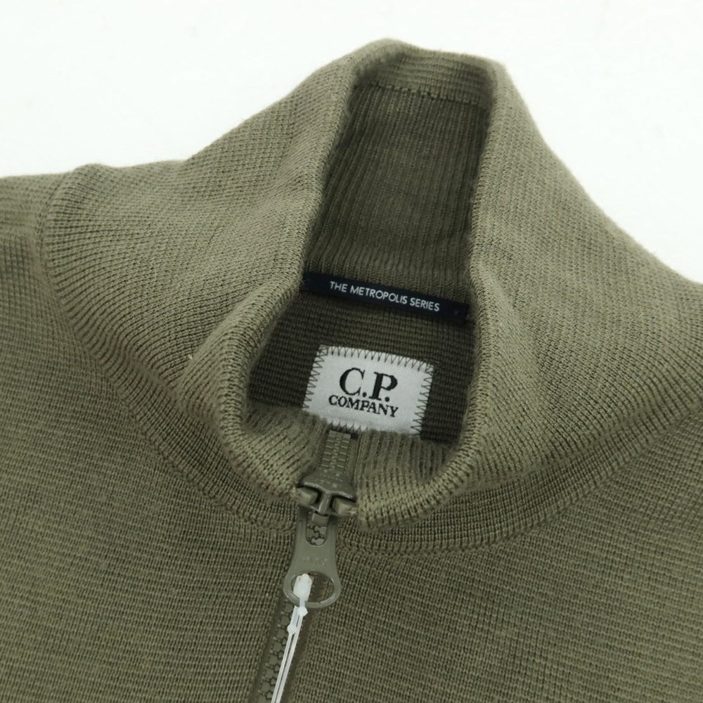 【中古】シーピーカンパニー C.P.Company ウールアクリル ジップアップ カーディガン オリーブ【 50 】【 状態ランクC 】【 メンズ 】