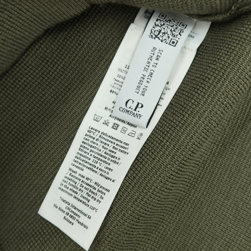 【中古】シーピーカンパニー C.P.Company ウールアクリル ジップアップ カーディガン オリーブ【 50 】【 状態ランクC 】【 メンズ 】