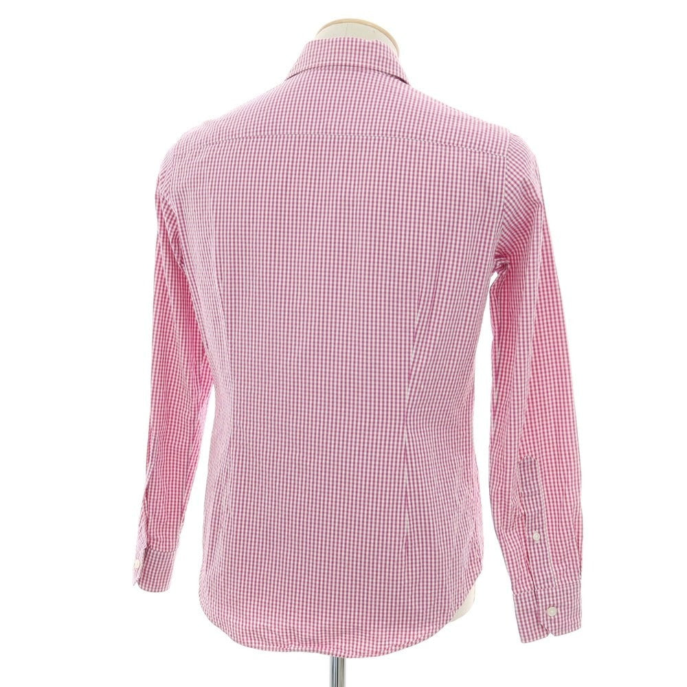 【中古】トゥモローランド TOMORROWLAND コットン ギンガムチェック カジュアルシャツ ピンクxホワイト【 S 】【 状態ランクB 】【 メンズ 】