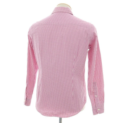 【中古】トゥモローランド TOMORROWLAND コットン ギンガムチェック カジュアルシャツ ピンクxホワイト【 S 】【 状態ランクB 】【 メンズ 】