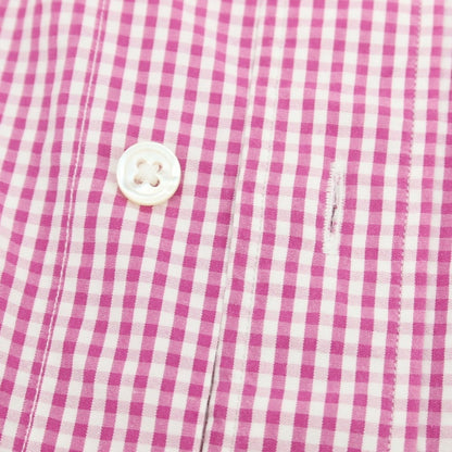 【中古】トゥモローランド TOMORROWLAND コットン ギンガムチェック カジュアルシャツ ピンクxホワイト【 S 】【 状態ランクB 】【 メンズ 】